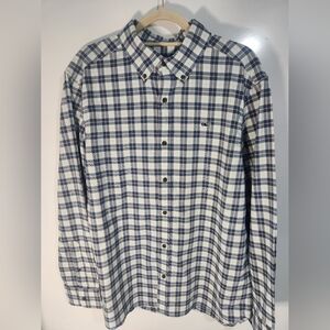 Vineyard Vines Men's Blue and White Checkered Shirt, SIZE Large, NWOT